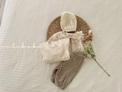 Valubebe67｜(65-90) 棉麻印花縮口褲8