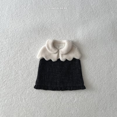 Lindo23｜(3m-18m) 小香風荷葉洋裝+天使斗篷9