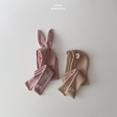 Lindo80｜(80cm-125cm) 小兔連帽圍巾1