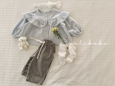 Valubebe69｜(65-90) 素面/條紋抽繩直筒褲11