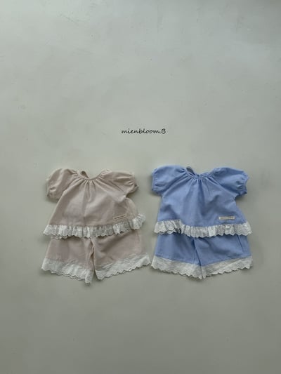 Bloom.b33｜(55cm-118cm) 格紋蕾絲花邊上衣9