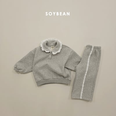 Soybean76｜(75cm-118cm) 蕾絲翻領邊套裝10