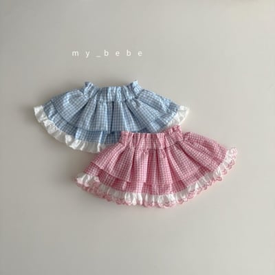 my_bebe27｜(80-120cm) 格紋蓬蓬褲裙15