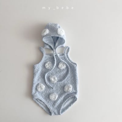 my_bebe11｜(75-105cm) 玫瑰花泳衣含帽子5