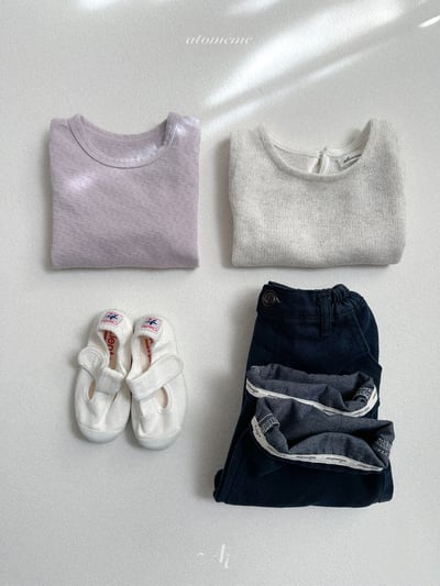 Atomeme02｜(70-110) 反折logo直筒牛仔褲16