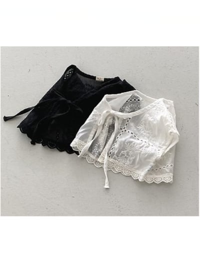 NUNU BIEL12｜(75-115cm) 鏤空荷葉小外套3