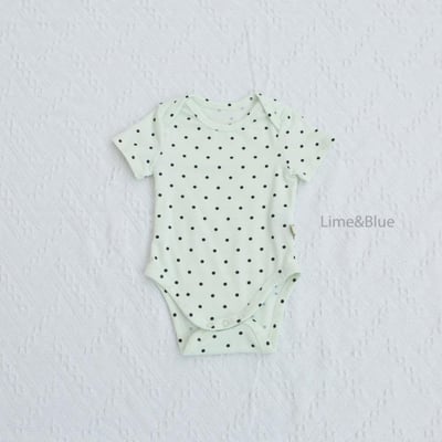 LIME&BLUE28｜(55-80cm)  明星波點包屁衣4