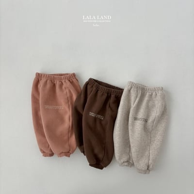 lala land20｜(60cm-83cm) 3色印花刷毛束口褲1