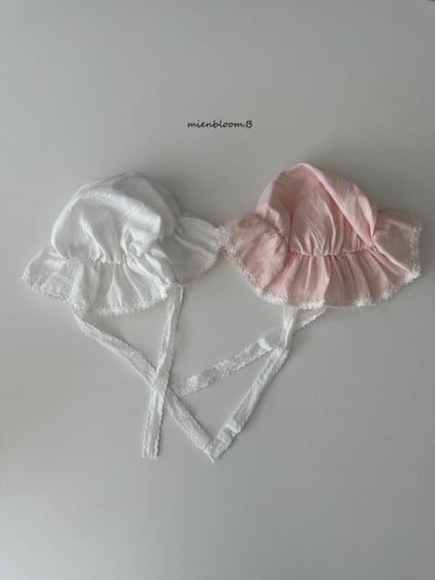 Bloom.b22｜(0m-18m) 蕾絲綁帶帽2
