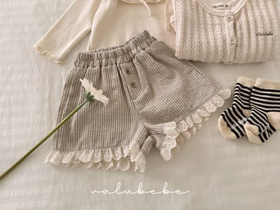 Valubebe70｜(65-90) 蕾絲細條紋短褲8