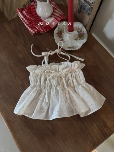 Marron15｜(1y-6y) 綁帶碎花背心7