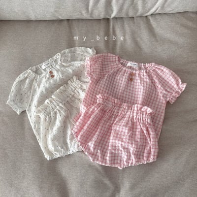 my_bebe16｜(58-72cm) 捲邊上衣燈籠褲套裝10