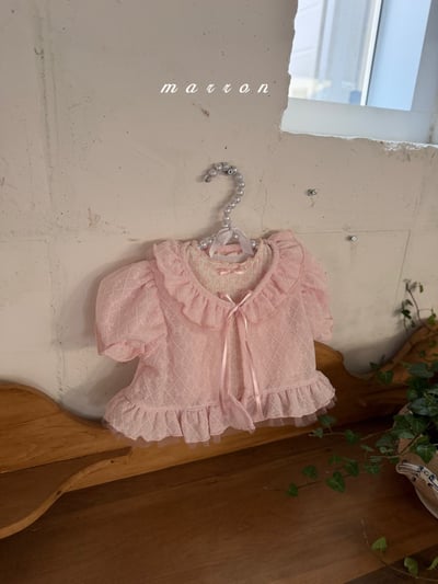 Marron34｜(1y-6y) 蝴蝶結格紋外套6