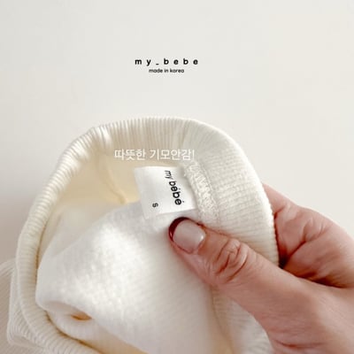 my_bebe26｜(-6m-12m-) 素面內刷毛褲襪15