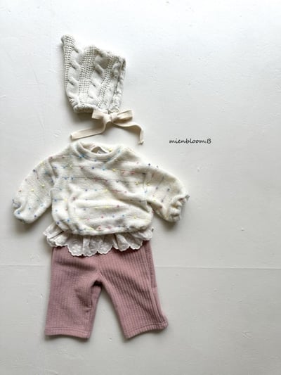 Bloom.b38｜(0m-24m/85cm-125cm) 蕾絲裙擺刷絨長褲7