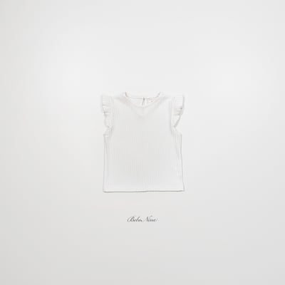 bebe nine20  (65cm-115cm) 3色素色荷葉邊上衣4