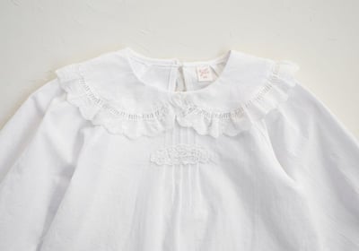 FLO17｜(75-140) 2色蕾絲滾邊荷葉襯衫25