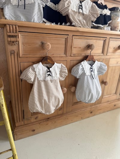 Marron01｜(3m-18m) 蕾絲蘋果套裝2