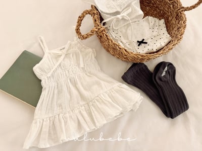 Valubebe 57｜(65-90cm) 褶皺吊帶洋裝9