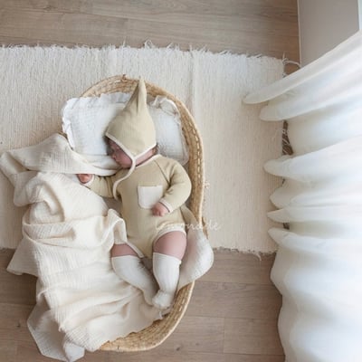 LEMONADE20｜(55cm-85cm) 3色撞色口袋包屁衣含帽子15