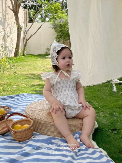 JE20｜(66-120cm) 無袖抓皺碎花包屁衣/洋裝15