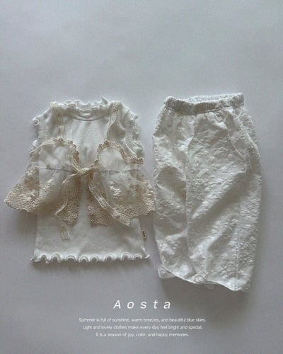 AOSTA60｜(Free) 蕾絲綁帶外罩衫8