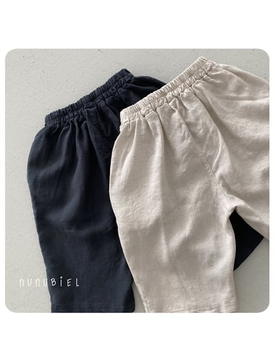 NUNU BIEL14｜(75-115cm) 素色棉寬褲2