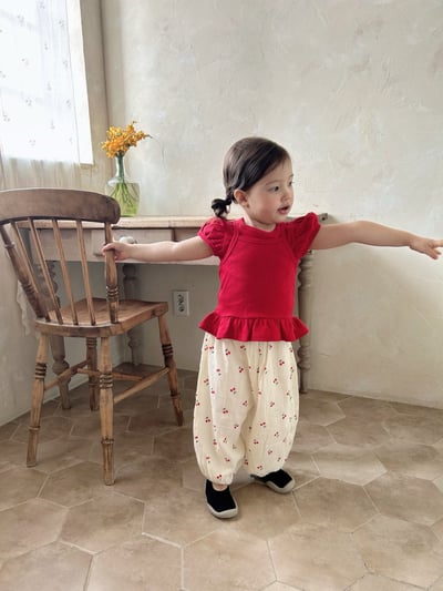 Azalea17｜(70-125cm) 吊帶公主袖上衣14