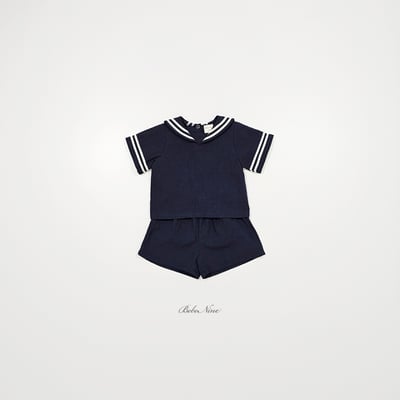 bebe nine36  (65cm-115cm) 3色海軍線條領套裝3