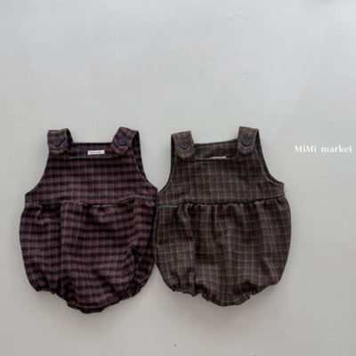 mimi market02 (65-85cm)  格紋背心包屁衣1