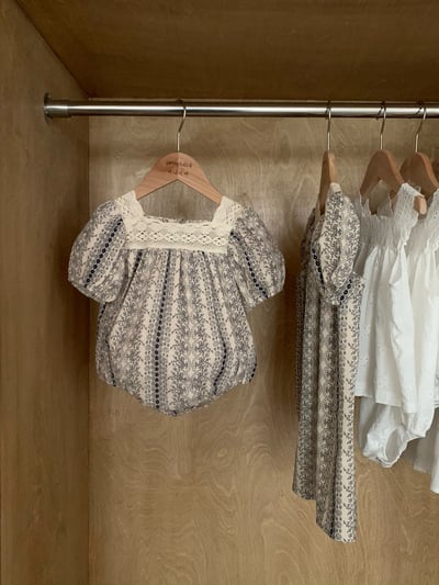 JE55｜(66-130cm) 波西米亞風蕾絲領包屁衣/洋裝17