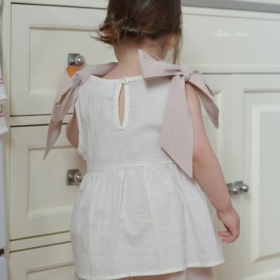 bebe nine43  (65cm-115cm) 2色綁帶蝴蝶結上衣16