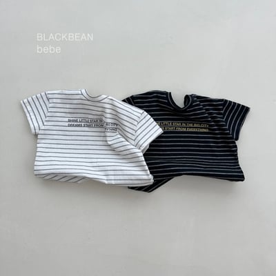 BEAN22｜(65-120cm) 條紋字母上衣1