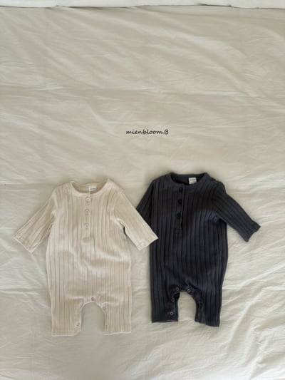 Bloom.b47｜(0m-18m) 羅紋連身衣/帽子2