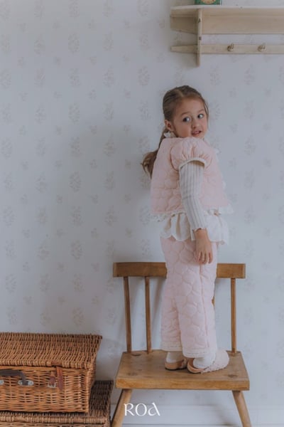 ROA08｜(80cm-120cm) 2色菱格蕾絲邊鋪棉褲10