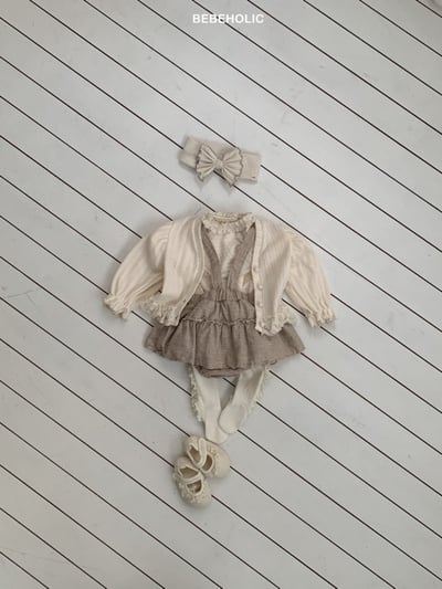 Bebe holic47｜(3m-18m) 層次吊帶滾邊包屁褲裙7