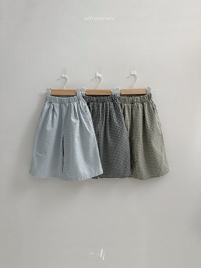 Atomeme09｜(70-110) 格紋寬褲1