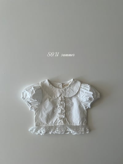 SO.U11｜(6m-4y) 蕾絲滾邊短版上衣5