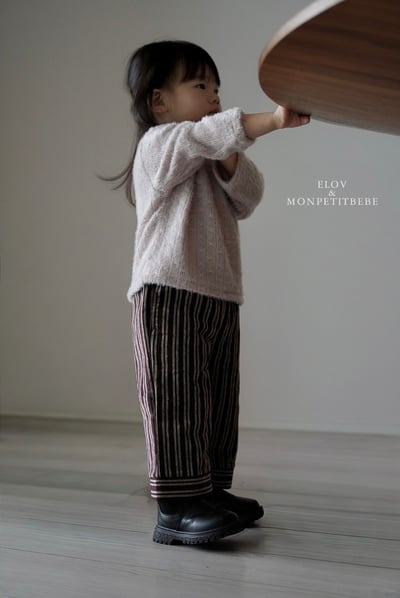 Monpetitbebe06｜(70cm-110cm) 線條直筒長褲4