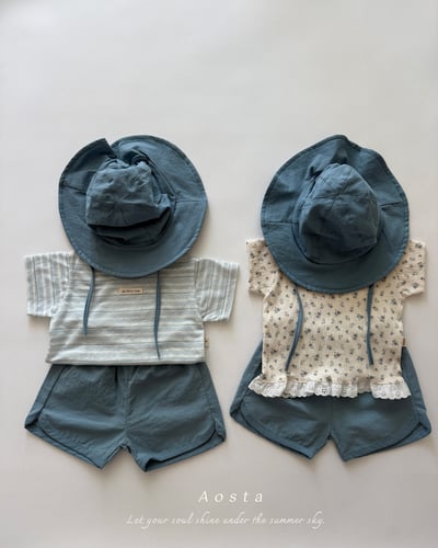 AOSTA25｜(6m-5y) 3款碎花蕾絲裙邊上衣6