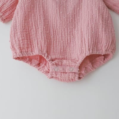 LEMONADE02｜(55cm-85cm) 2色花瓣領包屁衣含帽子10