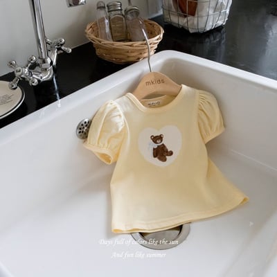 M-KIDS15｜(65-115cm) 愛心熊印花上衣4