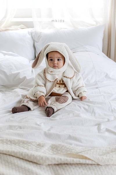 M-KIDS43｜(65-115cm) 2色條紋印花休閒上衣10