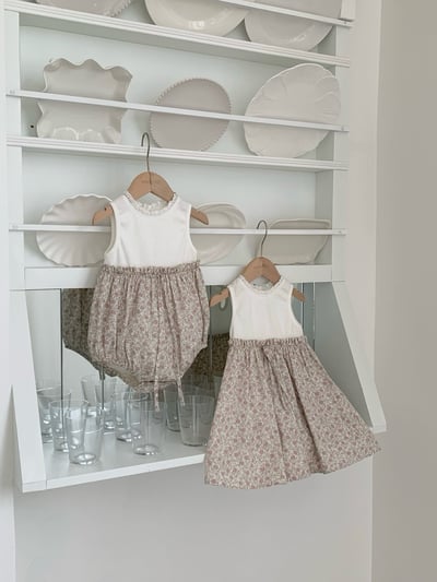 JE52｜(66-100cm) 無印花邊包屁衣/套裝12