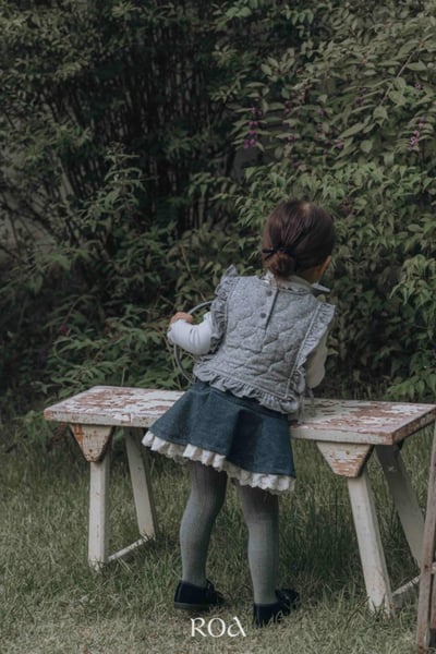 ROA25｜(80cm-120cm) 2色蕾絲拼接棉質短裙16