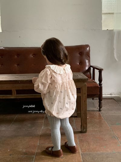 JE550｜(66-120cm) 甜美蕾絲領碎花包屁衣/洋裝16