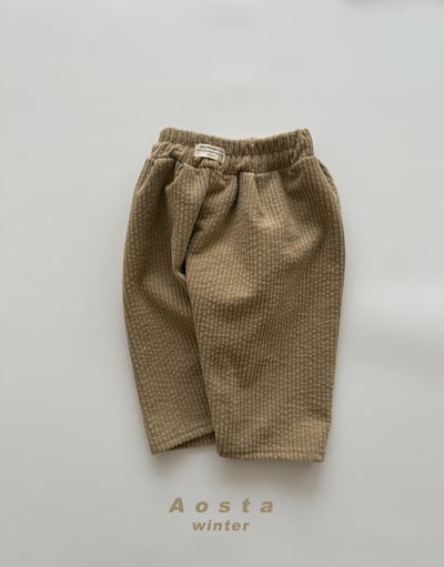 AOSTA51｜(6m-5y) 經典燈芯絨印花長褲5