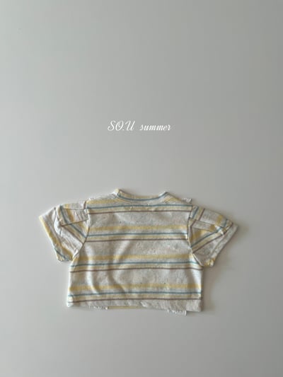 SO.U27｜(6m-4y) 條紋蕾絲花邊上衣6