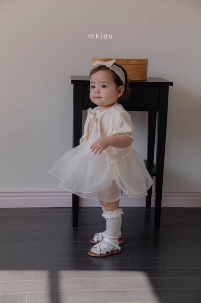 M-KIDS10｜(65-115cm) 短袖開襟綁帶外套24