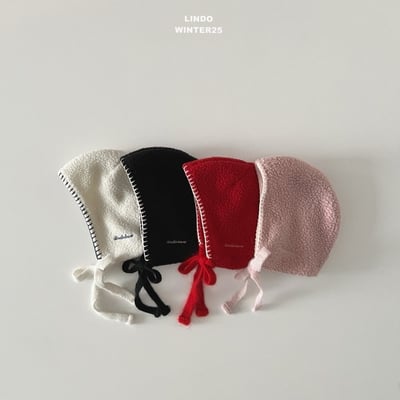 Lindo83｜(80cm-125cm) 滾線刷毛綁帶帽1